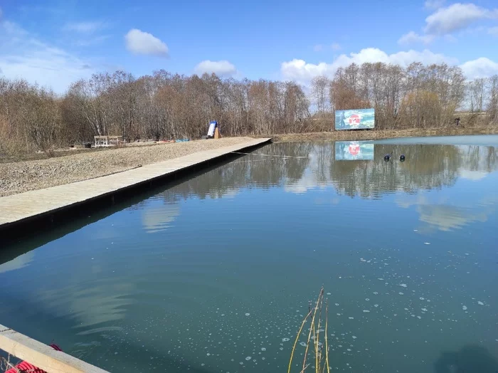 First trip to the sports pond - My, A fish, Fishing, The photo, Spinning, Water, Village, Video, Youtube, Longpost