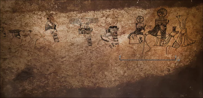 Archaeologists have uncovered the mystery of an unfinished mural in Turkey - Panel, Drawing on the wall, Archaeological finds, Ankara, Turkey, Archeology, God, Goddess, Rock painting, University, Scientists, Research, Pantheon, Religion, Longpost
