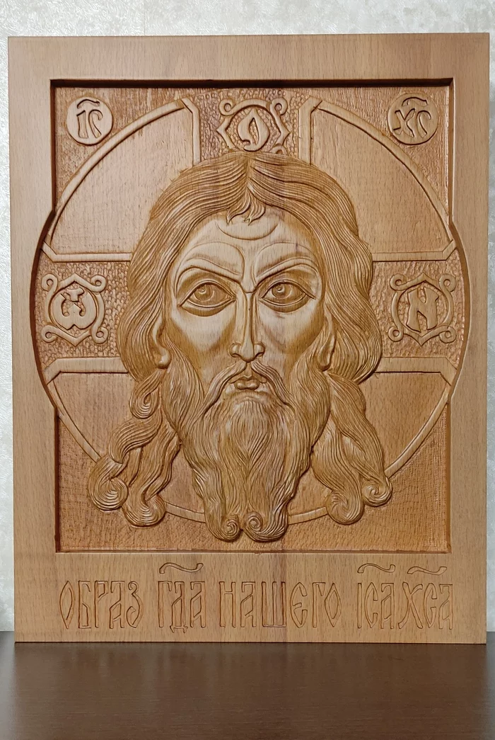 carved icon - My, Wood carving, Icon, With your own hands