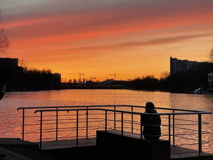 Sunset in Lublin - My, Lyublino, Sunset, Moscow, The photo