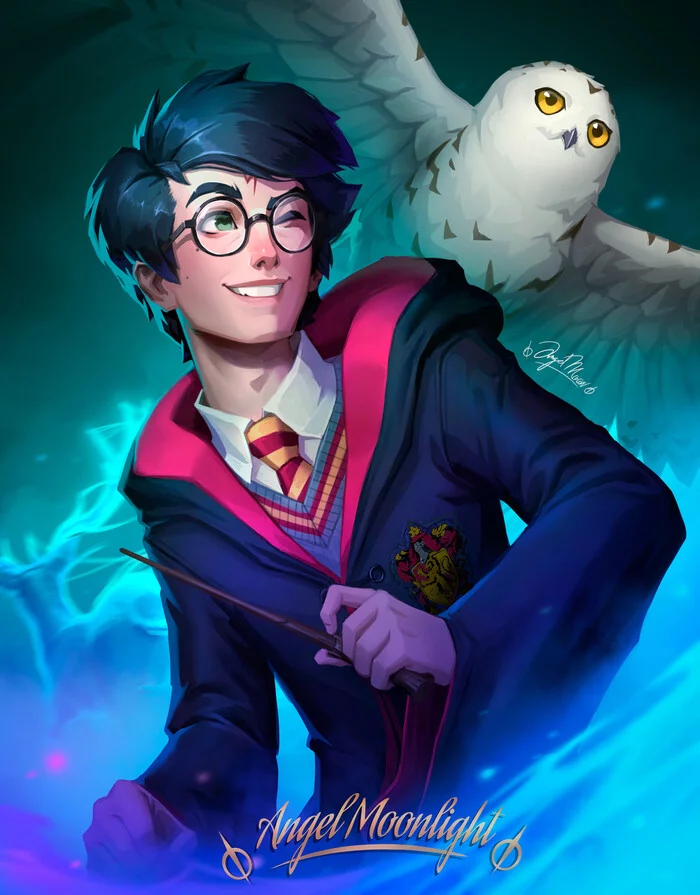 Harry Potter - Art, Harry Potter, Owl, Beech, Angel Moonlight