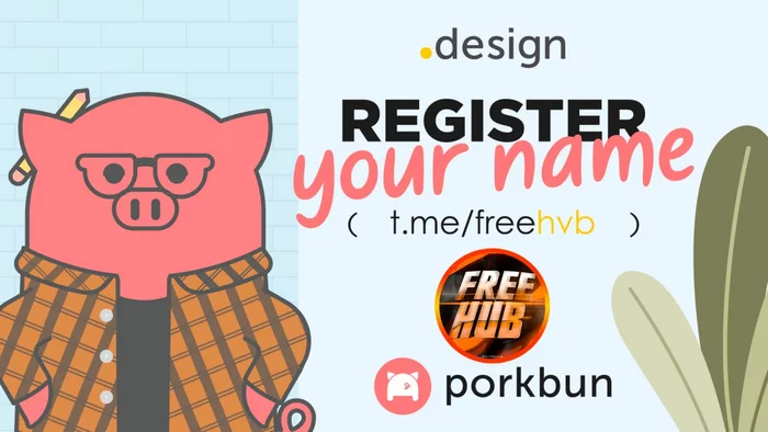 .design domain for 1 year from PorkBun - Freebie, Is free, Promo code, Stock, Domain, Site, Site creation, Programmer, Programming, Services