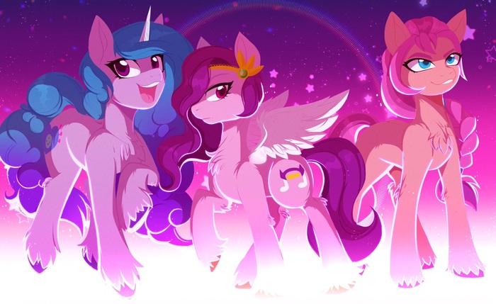   My Little Pony, Ponyart, MLP G5, Sunny Starscout, Pipp Petals, Izzy Moonbow