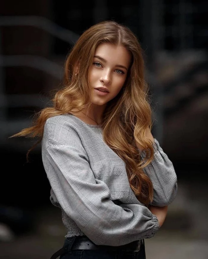 Клетчатая - Девушки, Фотография, Серые глаза