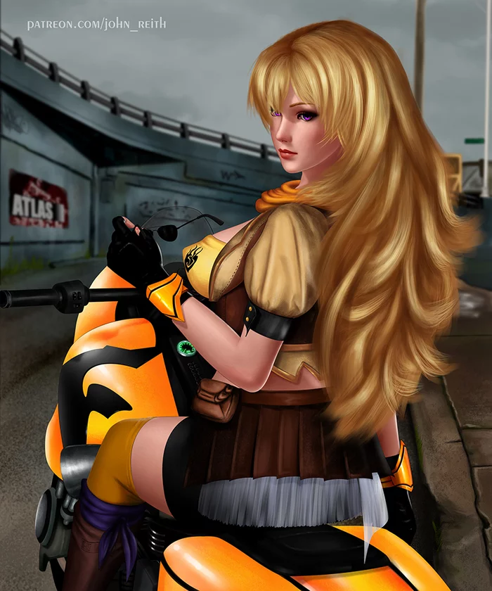 Yang - RWBY, Anime art, Art, Anime, Yang xiao long, Moto