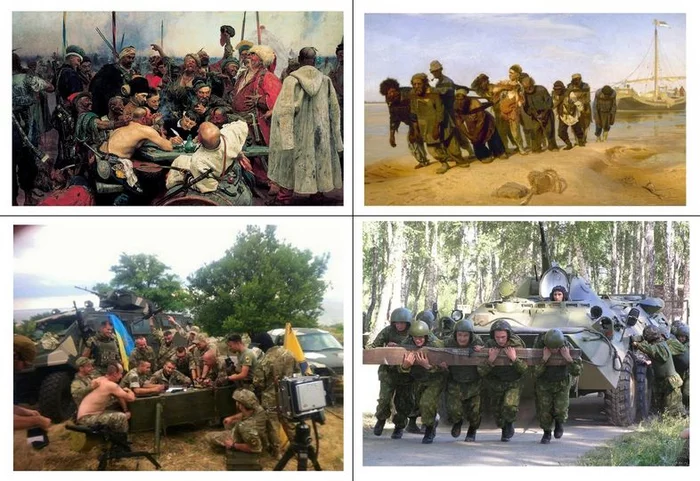 Reproduction of the classics. Ilya Repin - My, Ilya Repin, Barge Haulers on the Volga, Cossacks write a letter, Army, Politics