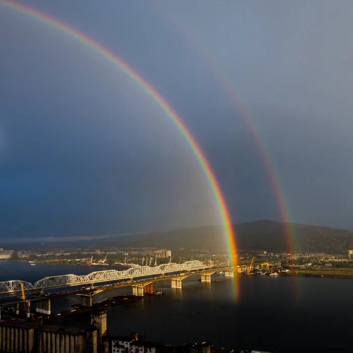 Once upon a time in Krasnoyarsk - My, The photo, Rainbow, Krasnoyarsk