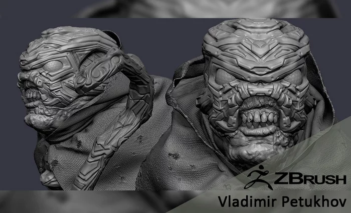 speed sculpture alien - My, Zbrush, Speedsculpt, Sculpting, Video, Youtube