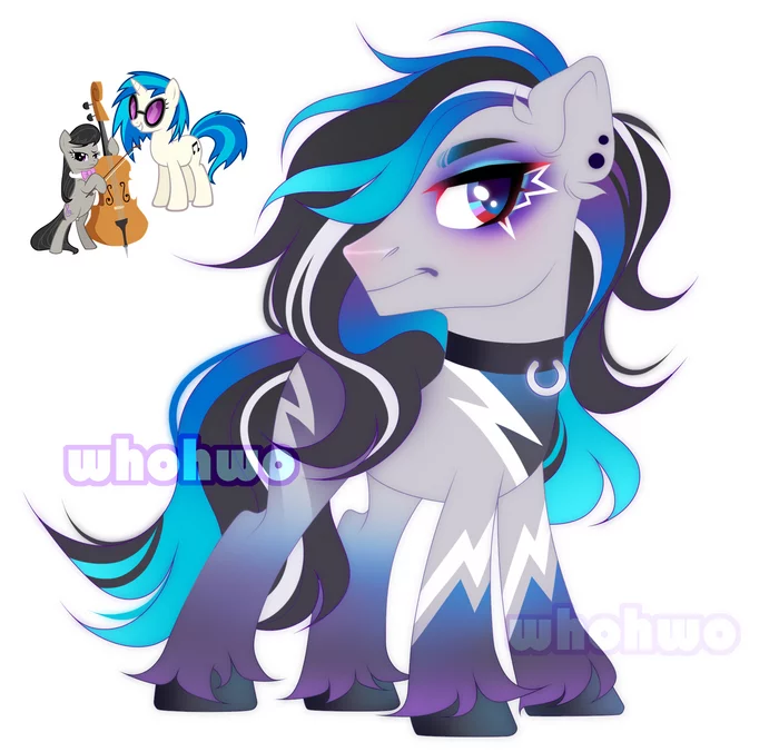 Пони-Слияние! - My Little Pony, Арт, Octavia Melody, Vinyl Scratch