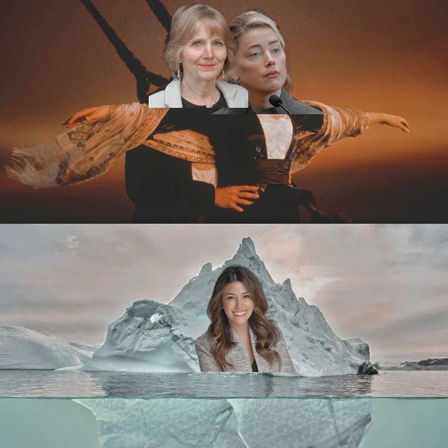 Meanwhile, American bloggers are having fun... - Johnny Depp, Amber Heard, Court, Titanic, Humor, Actors and actresses, Celebrities, Iceberg, Advocate