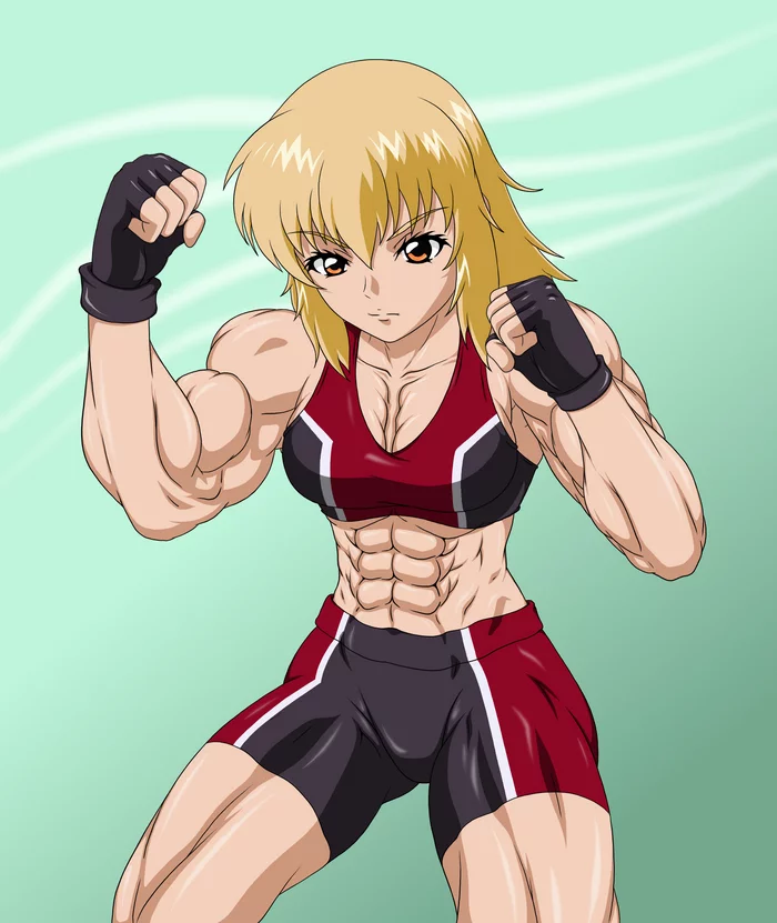 Cagalli Yula Atha - Mobile Suit Gundam, Strong girl, Girls, Anime, Anime art, Art, Muscleart, Blonde