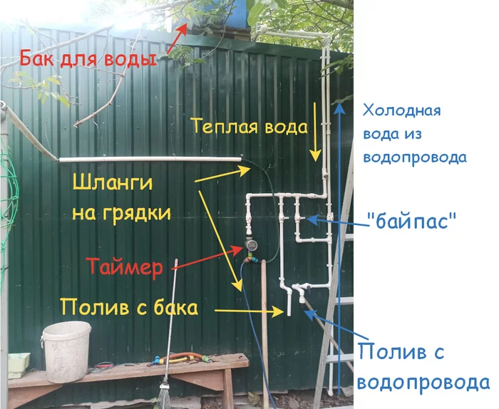 Automatic watering - My, Garden, Garden, Text, Plants, Watering, Drip irrigation, With your own hands, Automation, Timer, Longpost