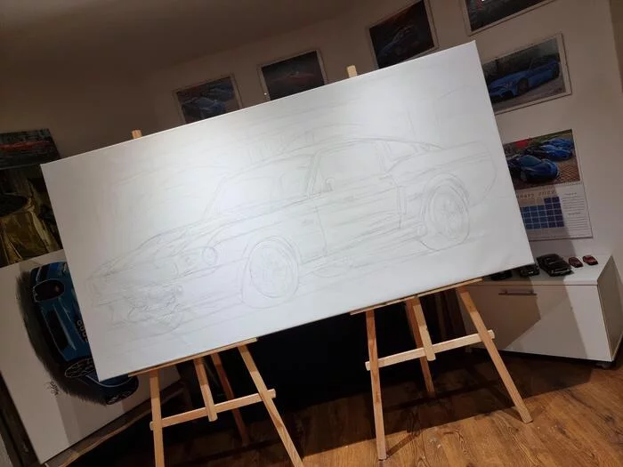 oil painting - Ford mustang, Shelby, , Gone in 60 Seconds, Oil painting, Imgur, Longpost