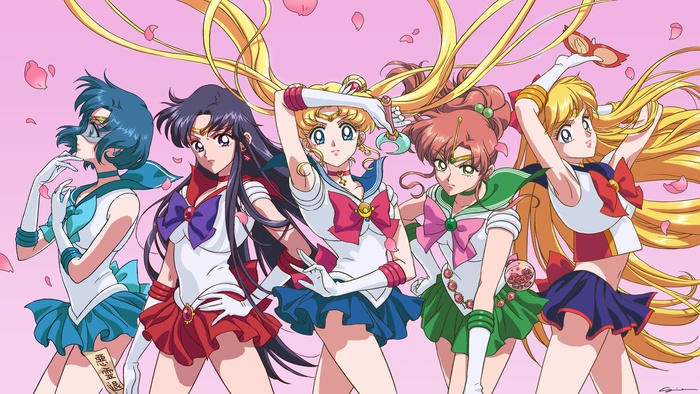     , Anime Art, Sailor Moon, Sailor Mars, Sailor Mercury, Sailor Jupiter, Sailor Venus