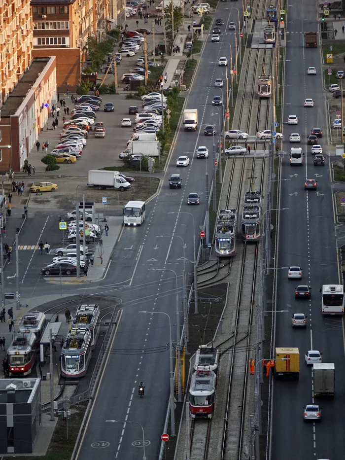 Tram run - My, Krasnodar, Краснодарский Край, The photo, Tram, Tram rails, Longpost