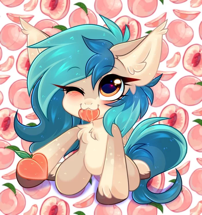 yummy peach - My little pony, PonyArt, Original character, Pesty Skillengton