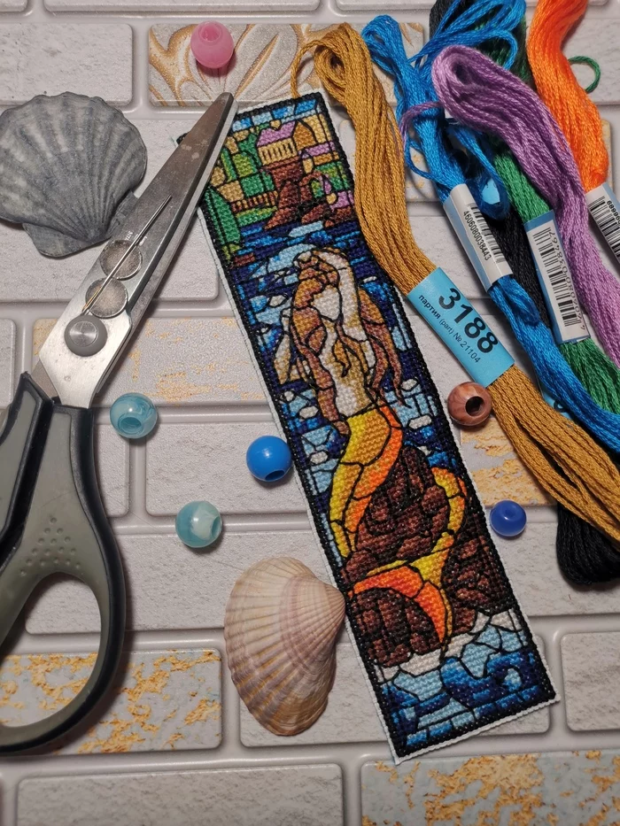 So bookmark - My, Mermaid, Harry Potter, Hogwarts, Embroidery, Longpost, Needlework without process