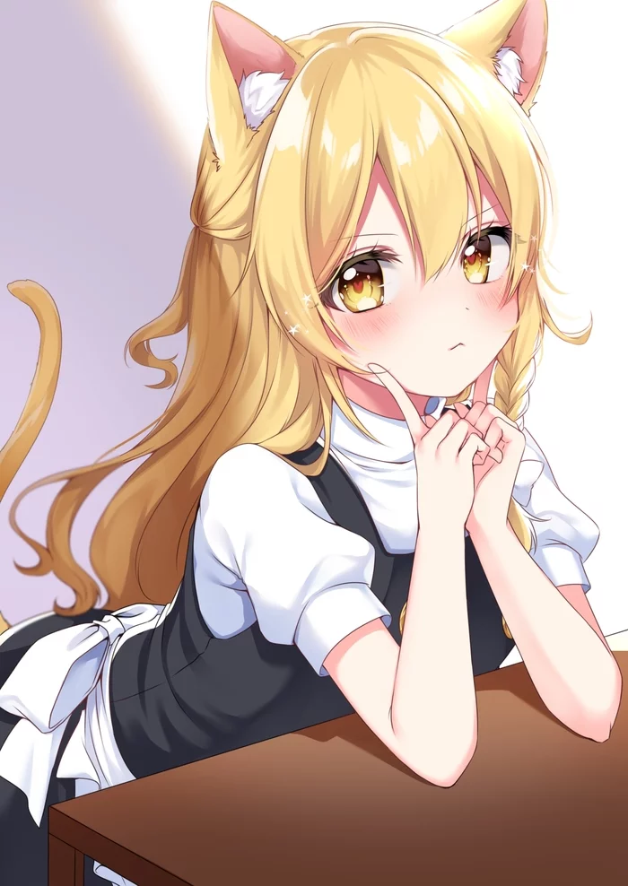 Cute Marisa - Touhou, Kirisame Marisa, Аниме, Anime Art, Animal Ears, Неко, Shinonome asu