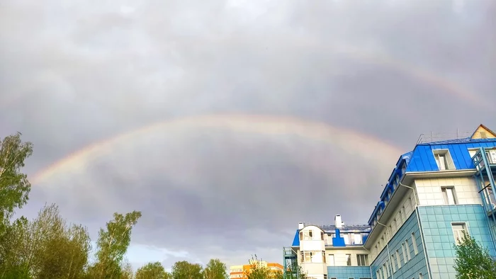 Double rainbow - My, Rainbow, The photo