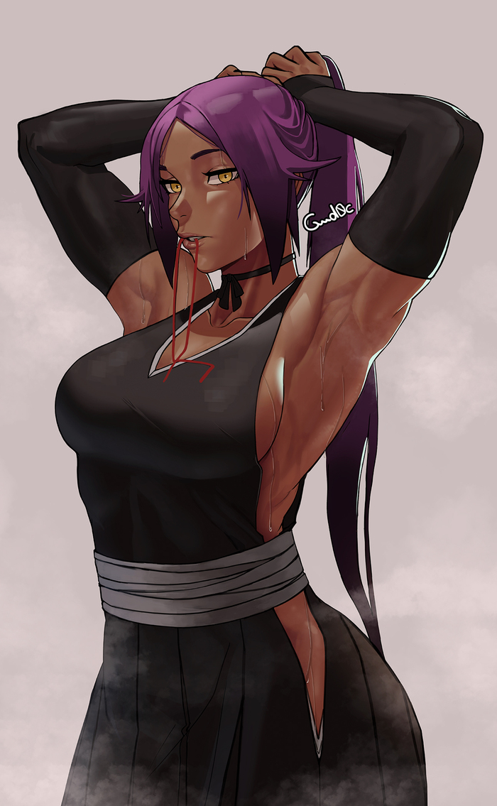     , , Anime Art, Bleach, Shihouin yoruichi,  , Gud0c