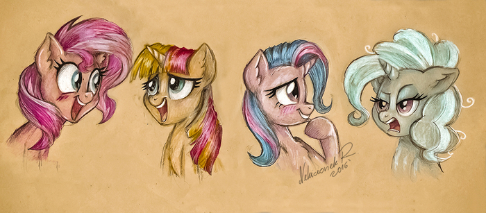    My Little Pony, Twilight Sparkle, Pinkie Pie, Sunset Shimmer, Trixie