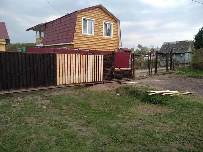 Sliding gates according to Yaksel, part 4 - My, Dacha, , Saving, Longpost