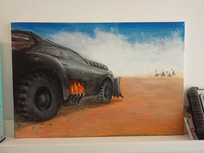 It’s a pity that the Ecilopes doesn’t beat the shellfish at night ... - My, Crazy Max, Mad Max: Fury Road, Acrylic, Art, GIF