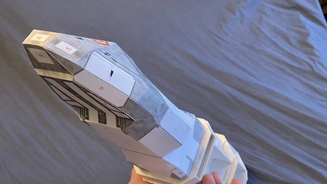 Бумажная модель Rocinante из The Expanse — часть 1 - Моё, Papercraft, Бумага, The Expanse, Рукоделие с процессом, Своими руками, Самоделки, Мат, Длиннопост