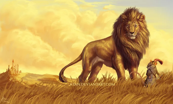 narnia - Narnia, Aslan, Art, a lion, Mouse, The Chronicles of Narnia