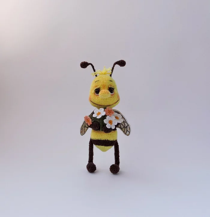 Bee - My, Amigurumi, Longpost, Crochet, Knitted toys, Bees, Needlework without process