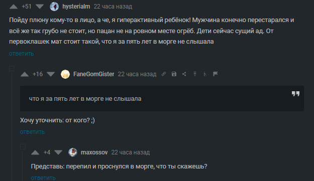 Способ быстро поседеть - Комментарии на Пикабу, Скриншот, Мат