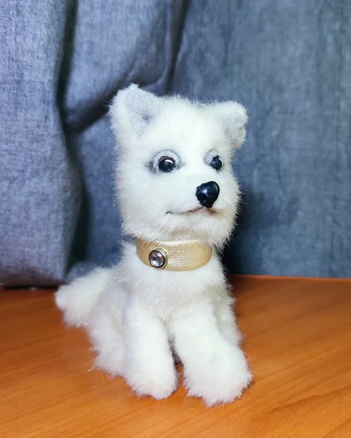 white fox - My, Arctic fox, Toys, Soft, Handmade, White, North, Fox cubs, Longpost, Needlework without process