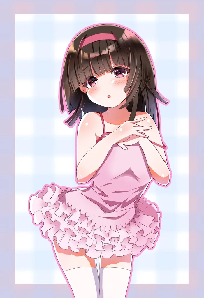 Little Nadeko) - Anime art, Art, Girls, Anime, Sengoku Nadeko, Monogatari series, Zettai ryouiki, Mellonnicola03