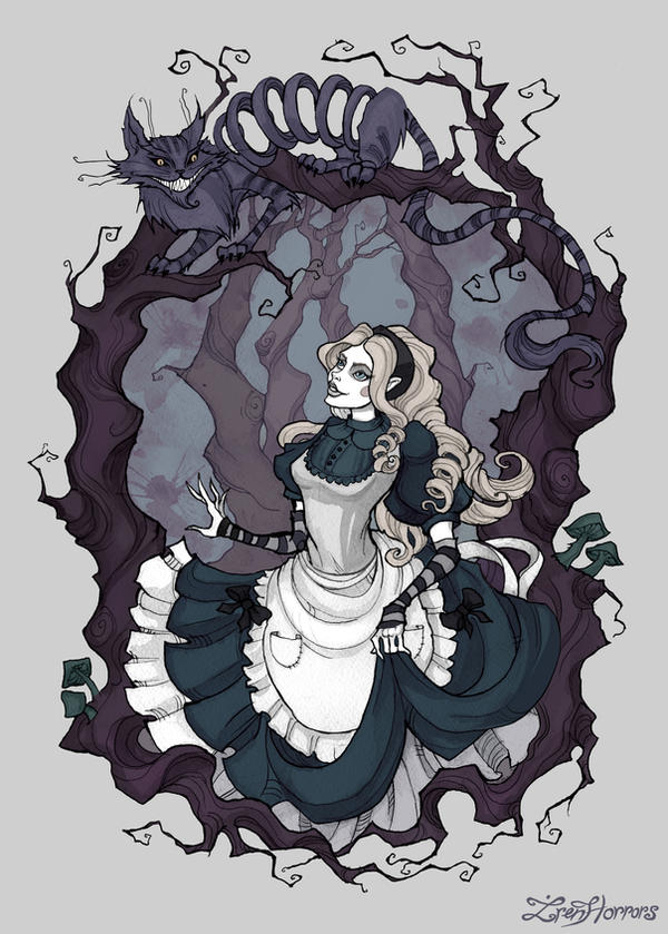 Alice, crazy and not so - Modern Art, Art, Alice in Wonderland, Alice: Madness Returns, Dark fantasy, White Rabbit, Cheshire Cat, Red Queen, Mad Hatter, Jabberwock, Longpost, IrenHorrors