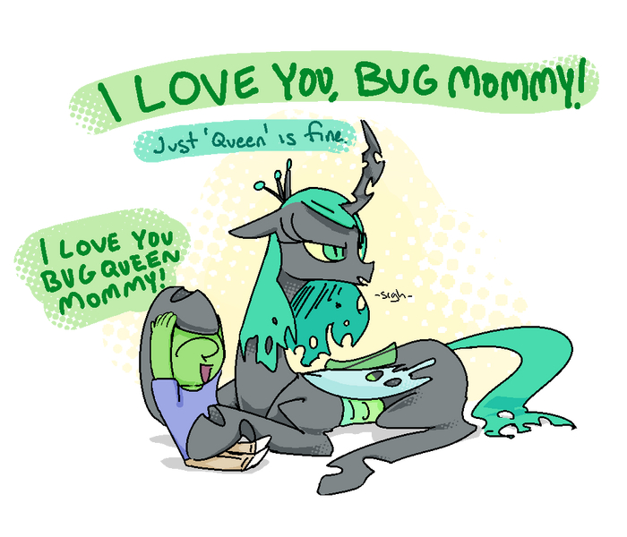 Bug Mommy My Little Pony, Queen Chrysalis, Anon, Nobby, Adequality