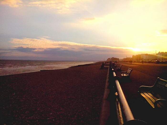 Sunset in Brighton - My, Great Britain, Brighton, Sunset, Travels, English Channel
