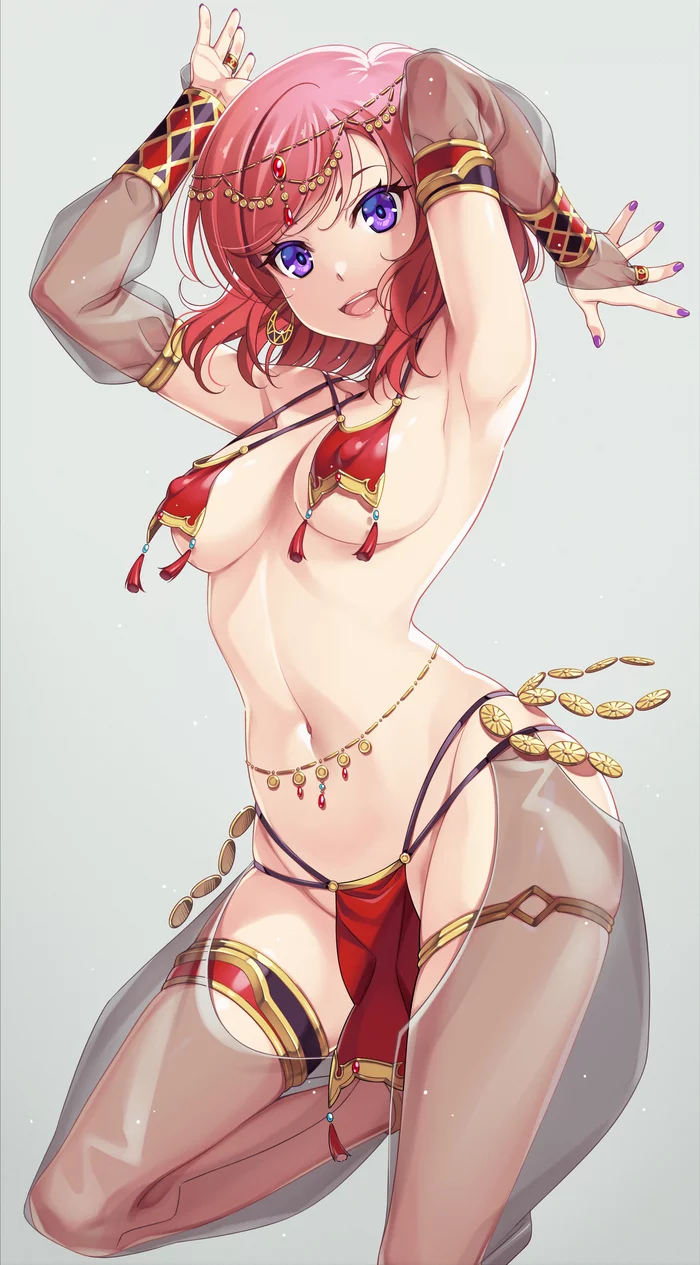 Танец - NSFW, Арт, Аниме, Anime Art, Рисованная эротика, Love live! School Idol Project, Nishikino Maki