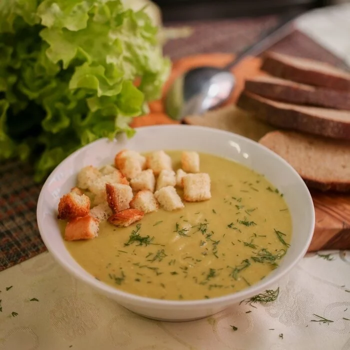 Potato soup with croutons - Video recipe, Recipe, Snack, Cooking, Soup, Puree, Longpost