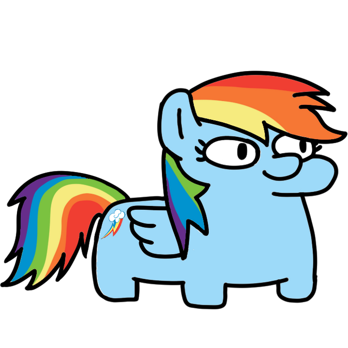    My Little Pony, Rainbow Dash, Squatpony