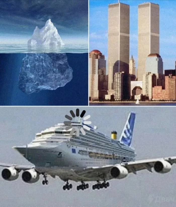 Damn what to choose... - Black humor, 11 September, Titanic, Iceberg, Twin Towers