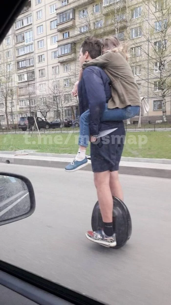 Bravery and stupidity - Moscow, Unsafe, Do not repeat, Electric scooter, Longpost, Repeat, Unicycle