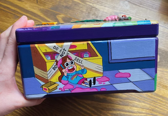 Gravity on the box - My, Gravity falls, Mabel pines, Handmade, With your own hands, Needlework without process, Polymer clay, Longpost