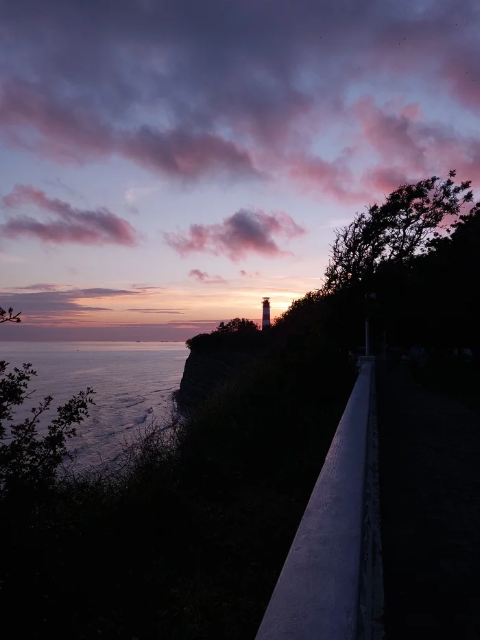 sunset on the sea - My, Sunset, Black Sea, Gelendzhik, Краснодарский Край, Mobile photography