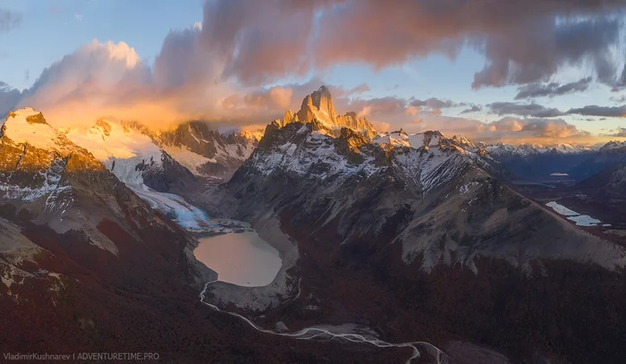 Drone as a consumable item for a photographer? - My, The mountains, Landscape, Argentina, Fitzroy, dawn, , , 