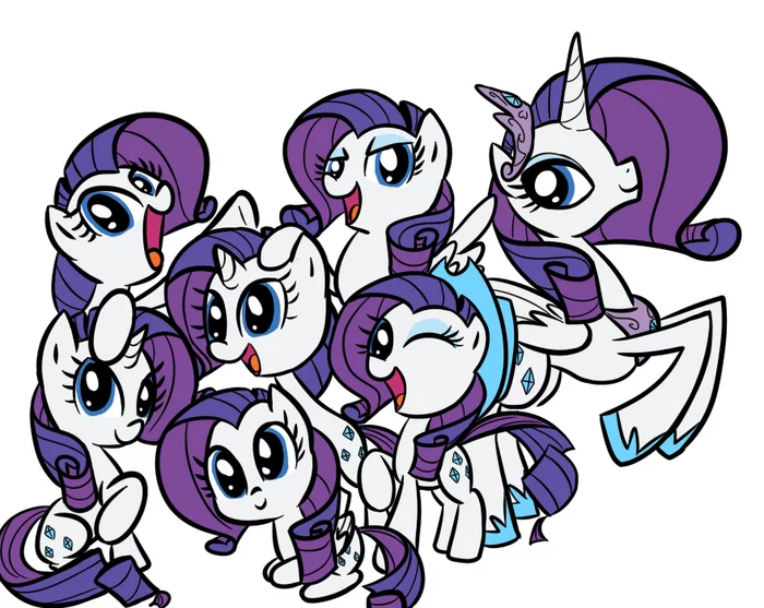 Слишком много Рарити - My Little Pony, PonyArt, Rarity, Elslowmo