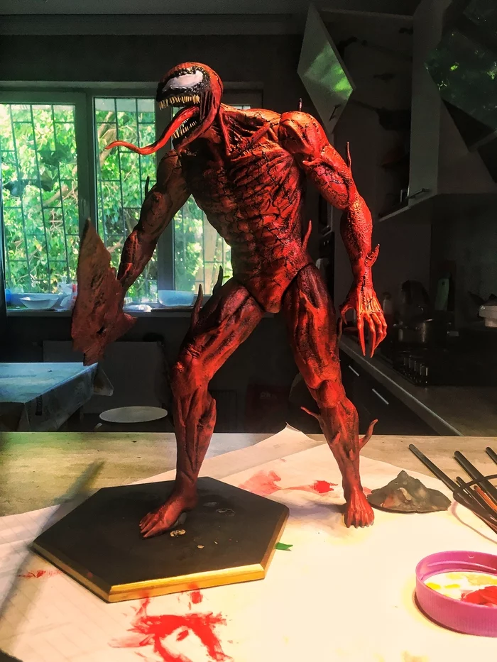 Statuette of Carnage - My, Carnage, Venom, Marvel, 3D печать, Statuette, Video, Youtube, Longpost