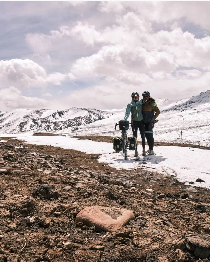 Sister met cyclists, it turns out they are travelers - Trip around the world, Bike trip, Туристы, Kazakhstan, China, Kyrgyzstan, Longpost