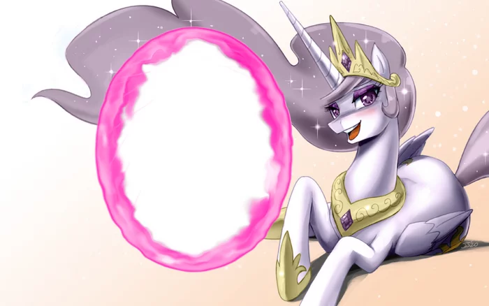 If Molly opened a pink portal, where do you think it would lead? - My little pony, Princess celestia, Molestia, John joseco