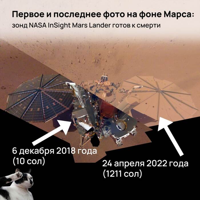 Первое и последнее фото на фоне Марса: зонд NASA InSight Mars Lander готов к смерти