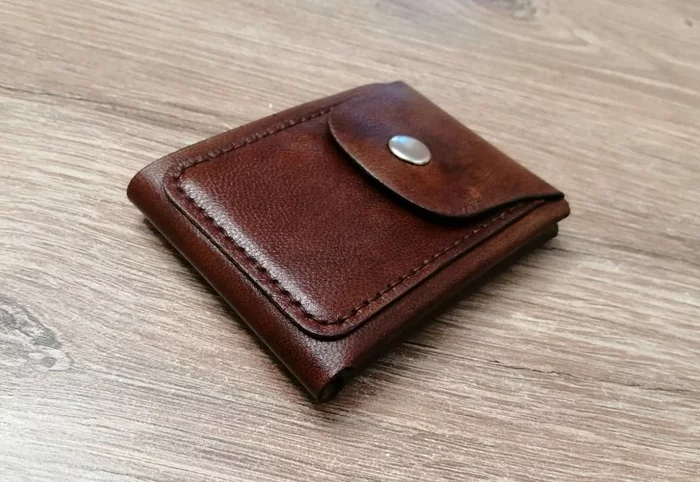 Compact Wallet - My, Wallet, Beefold, Tyumen, Natural leather, With your own hands, Handmade, Hobby, Longpost